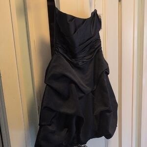 David's Bridal navy Strapless Dress 8 NWT